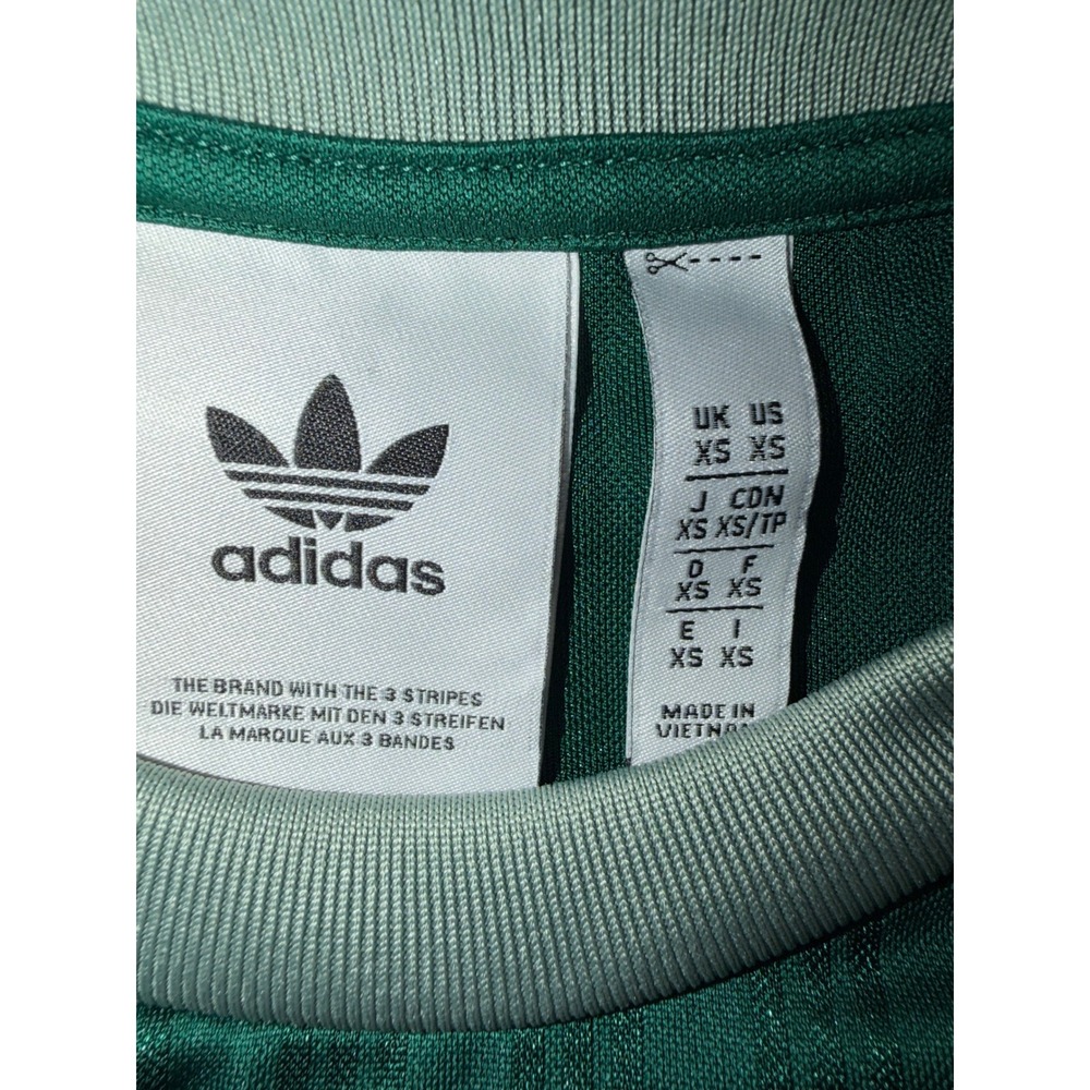 Adidas Originals Trefoil Jersey T-Shirt Green Shadow Stripe Mens XS